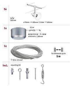 Paulmann 94136 - SET 5xGU5,3/10W Reflektor SHEELA 230V sijajni krom