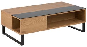 KLUBSKA MIZA, 110/60/35 cm črna, barve hrasta