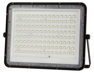 LED Zunanji solarni reflektor LED/20W/3,2V 6400K črna + Daljinski upravljalnik