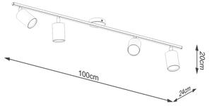 Sollux SL.1168 - Reflektor LEMMI 4xGU10/10W/230V črna