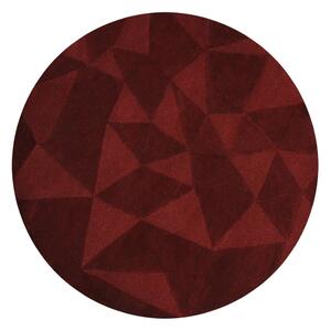 Bordo rdeča ročno tkana volnena okrogla preproga ø 160 cm Shard Red – Flair Rugs