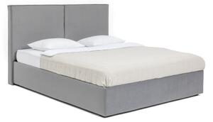 Siva oblazinjena zakonska postelja s prostorom za shranjevanje z letvenim dnom 160x200 cm Thessa Bold – Bonami Selection