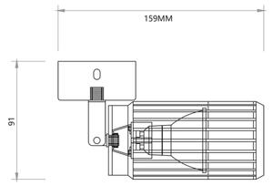 Reflektor VERTICAL 1xGU10/8W/230V črna