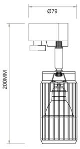 Reflektor VERTICAL za tračni sistem 1xGU10/8W/230V bela