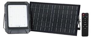 LED Solarni reflektor LED/15W/3,7V IP65 4000K črna + Daljinski upravljalnik