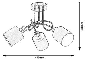 Rabalux - Lestenec 3xE14/25W/230V