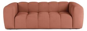 Žametna sedežna garnitura v barvi terakote 225 cm Cube – Bonami Selection