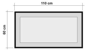 Stensko ogledalo QUANTUM 60x110 cm rjava/črna