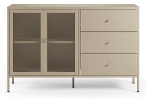 Kremno bela kovinska komoda 140x90x40 cm Fayna – Marckeric