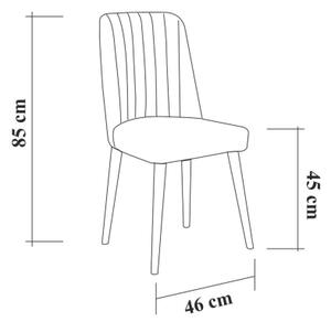 Stol VINA 85x46 cm antracit/bela