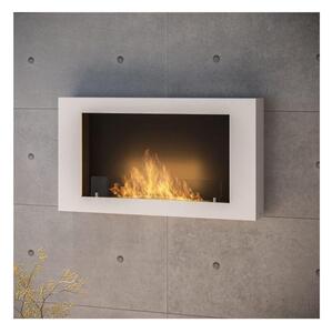 InFire - Stenski BIO kamin 100x56 cm 3kW bela