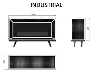 InFire - BIO kamin 100x47 cm industrial