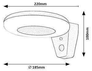 Rabalux 77010 - LED Solarna svetilka s senzorjem CERTOVO LED/4W/3,7V IP44