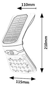 Rabalux 77022 - LED Zatemnitvena solarna svetilka s senzorjem LED/4W/3,7V IP44