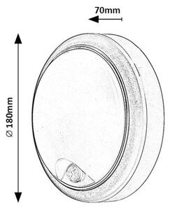 Rabalux 77029 - LED Zunanja stenska svetilka s senzorjem LED/15W/230V IP54