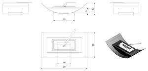 Kratki BIOMISA/MINI/TUV - BIO kamin BIOMISA/MINI 12,4x47 cm 1kW črna