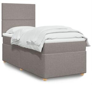 VidaXL Box spring postelja z vzmetnico taupe 80x200 cm blago