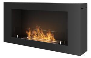 InFire - Stenski BIO kamin 44x91 cm 3kW črna