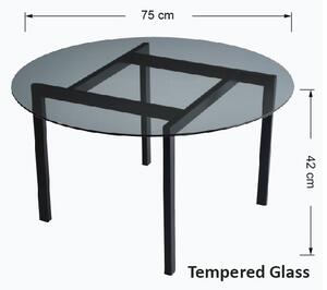 Klubska mizica BALANCE 42x75 cm črna