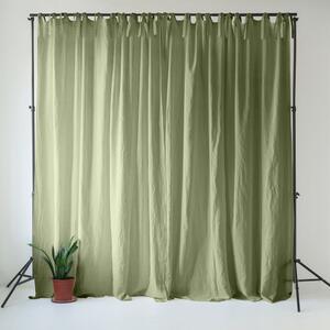 Svetlo zelena lanena zavesa 140x170 cm Sage – Linen Tales