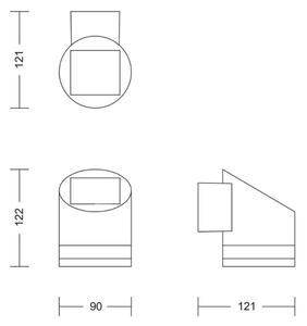 Philips - LED Solarna stenska svetilka FYCE LED/1,5W/3,7V IP44