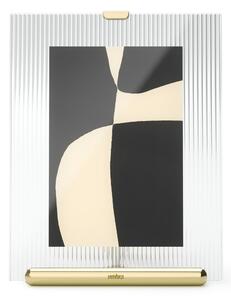 Steklen stoječ okvir v zlati barvi 16x20 cm Flute – Umbra