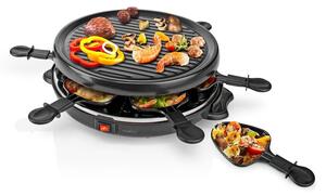 Nedis FCRA210FBK6 - Raclette žar z dodatki 800W/230V