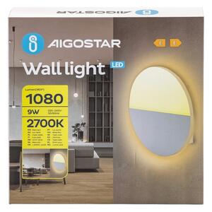 Aigostar - LED Stenska svetilka LED/9W/230V 2700K bela