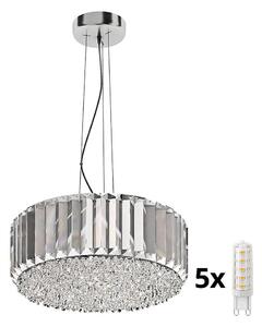 Brilagi - LED Kristalni lestenec na vrvici GLAMOUR 5xG9/42W/230V