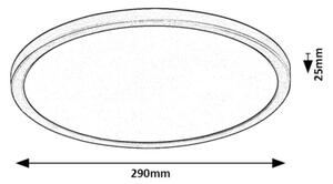 Rabalux 71096 - LED Stropna svetilka GONZALO LED/24W/230V pr. 29 cm črna