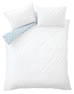 Bela/modra bombažna posteljnina za zakonsko posteljo 200x200 cm Esme Floral – Bianca
