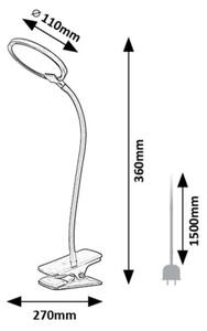 Rabalux 74199 - LED Zatemnitvena namizna svetilka s sponko MARCIN LED/7W/230V