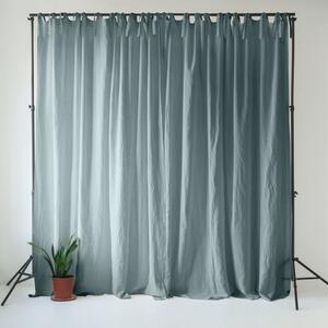 Prašno modra lanena zavesa 140x300 cm Blue Fog – Linen Tales