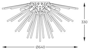 Zuma Line C0491-06B-F7BC - Nadgradni lestenec URCHIN 6xG9/42W/230V zlata/črna