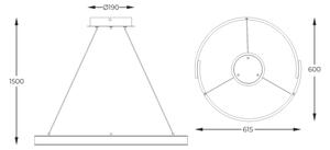 Zuma Line MD4417-1M-3BGD - LED Lestenec na vrvici LINOS LED/30W/230V črna/zlata