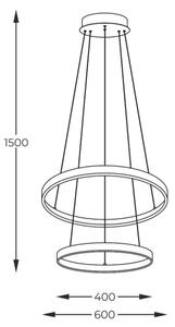 Zuma Line 18140GD-2 - LED Lestenec na vrvici BRENO LED/50W/230V 3000/4000/6000K