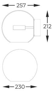 Zuma Line W0428-01D-F4AC - LED Stenska svetilka ENCELADUS LED/5W/230V srebrna