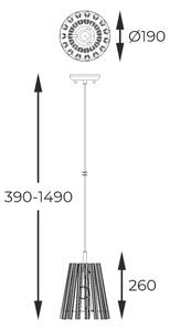 Zuma Line P0547-01H-F9AC - Lestenec na vrvici BACH 1xE14/40W/230V zlata