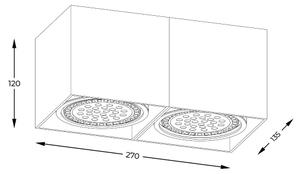 Zuma Line ACGU10-116-N - Reflektor BOX 2 2xGU10-ES111/15W/230V bela