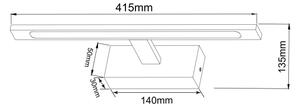 Zuma Line W89443-12W-GD - LED Luč za osvetlitev ogledala ALTER LED/12W/230V IP44 zlata