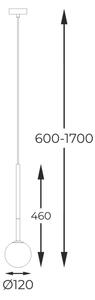 Zuma Line P0574-01F-F7AA - Lestenec na vrvici ARCTURUS 1xG9/4W/230V zlata