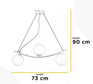 ONLI - Lestenec na vrvici TRIO 3xE14/6W/230V bela