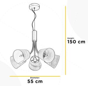 ONLI - Lestenec na vrvici ASIA 5xE14/6W/230V