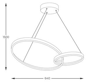 Zuma Line 20002P-GD - LED Lestenec na vrvici RANDO LED/36W/230V 3000/4000/6000K