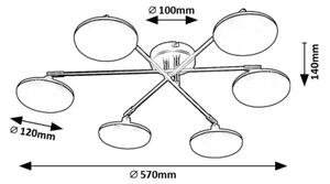 Rabalux 71063 - LED Lestenec MADI LED/24W/230V 3000K črna