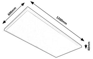 Rabalux 71079 - LED Nadgradni panel DAMEK LED/80W/230V 4000K 120x60 cm