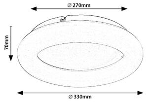 Rabalux 71168 - LED Stropna svetilka CELIE LED/24W/230V pr. 33 cm bela