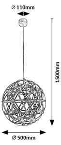 Rabalux 72220 - LED Lestenec na vrvici EUDORA LED/16W/230V 3000K krom