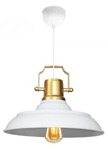 Bela viseča svetilka s kovinskim senčilom ø 25 cm Tarsus – Opviq lights