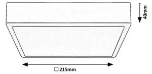 Rabalux 71247 - LED Stropna svetilka LAURI LED/22W/230V 21x21 cm črna